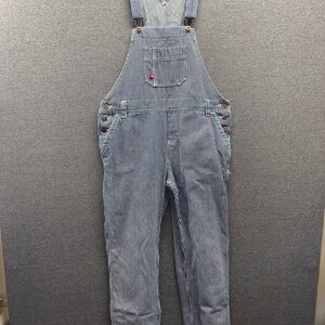 Dickies Striped Blue Overalls women’s size small